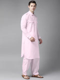 FM -  Men Pink Pathani Kurta - Fabmade
