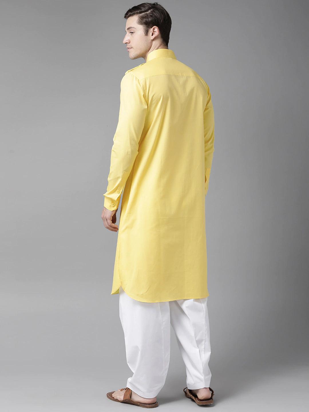 FM - Yellow PATHANI SUIT - Fabmade