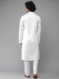Elegant Chikankari Embroidered Straight Kurta - Fabmade