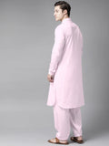 FM -  Men Pink Pathani Kurta - Fabmade