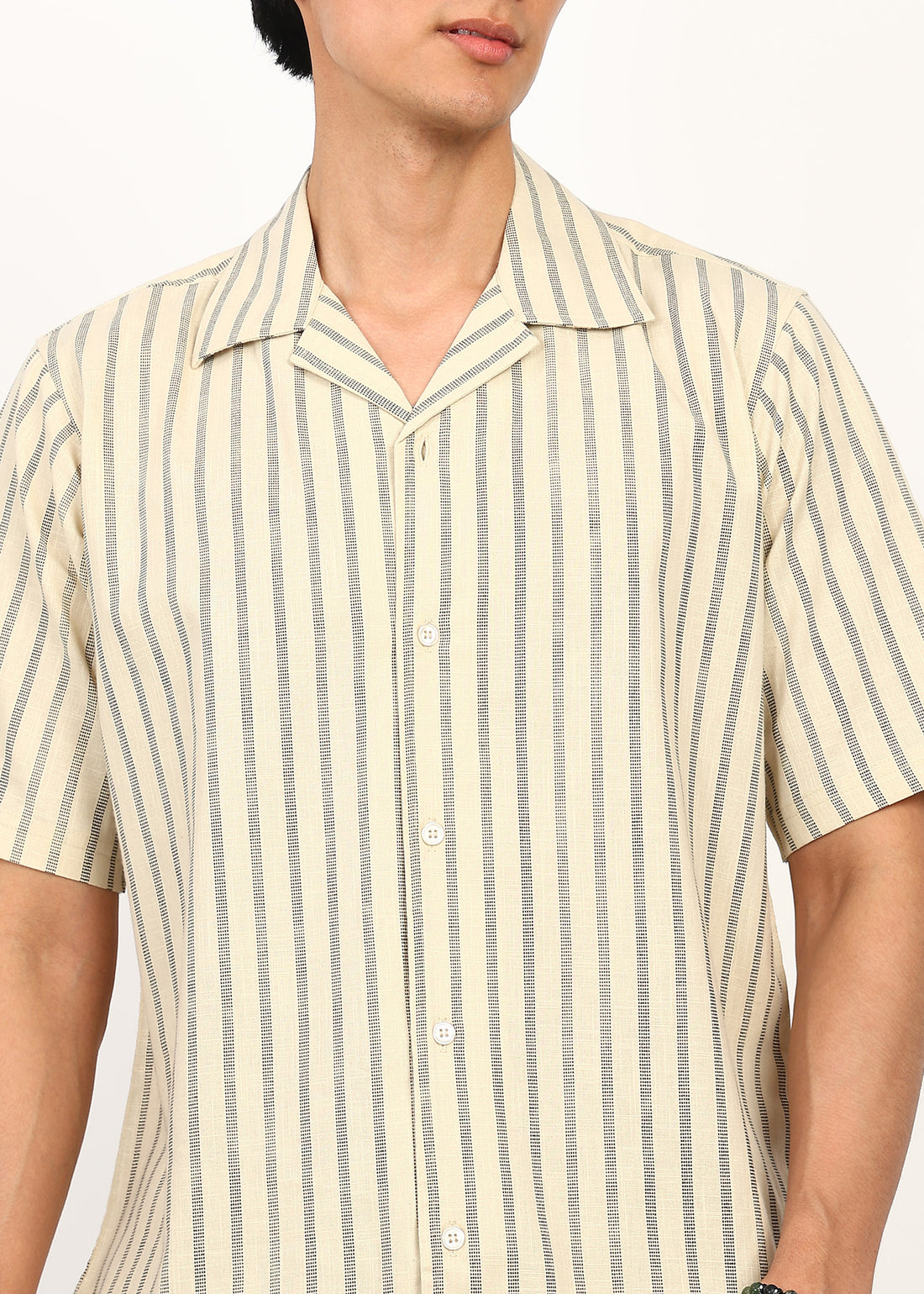 Fabmade Ivory Stripe Ease Co-Ord Set