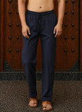 Men's  Navy Blue Cotton Pyjama SD fabmade