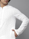 Elegant Chikankari Embroidered Straight Kurta - Fabmade