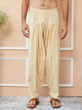 FM - Beige Cotton Linen Pathani kurta with Salwar - Fabmade