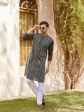 Gota Strips and Sequins Embroidered Pure Cotton Straight Kurta - Fabmade
