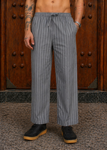 Fabmade Gray Line Graphite Trousers