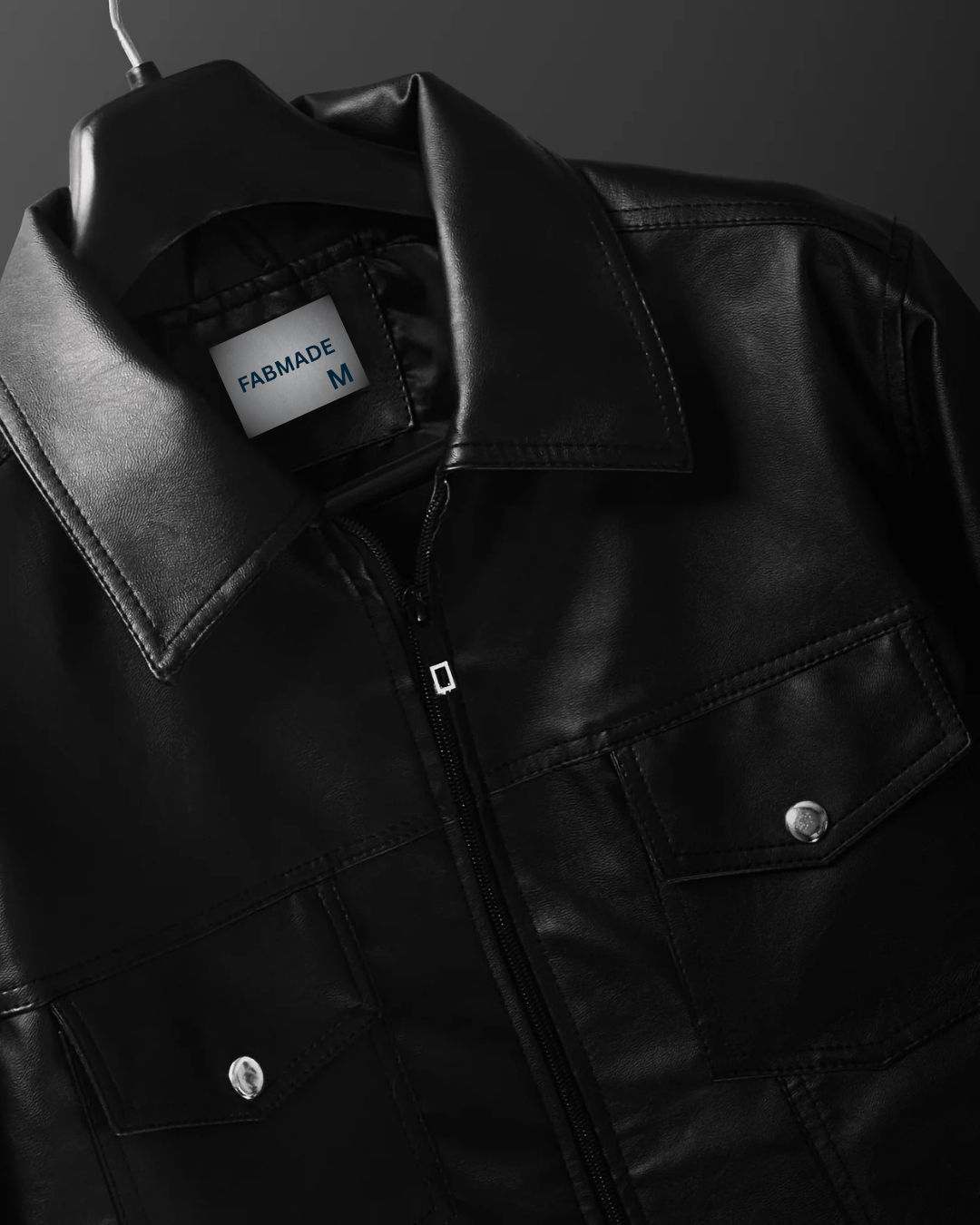 FabHide Leather Shacket