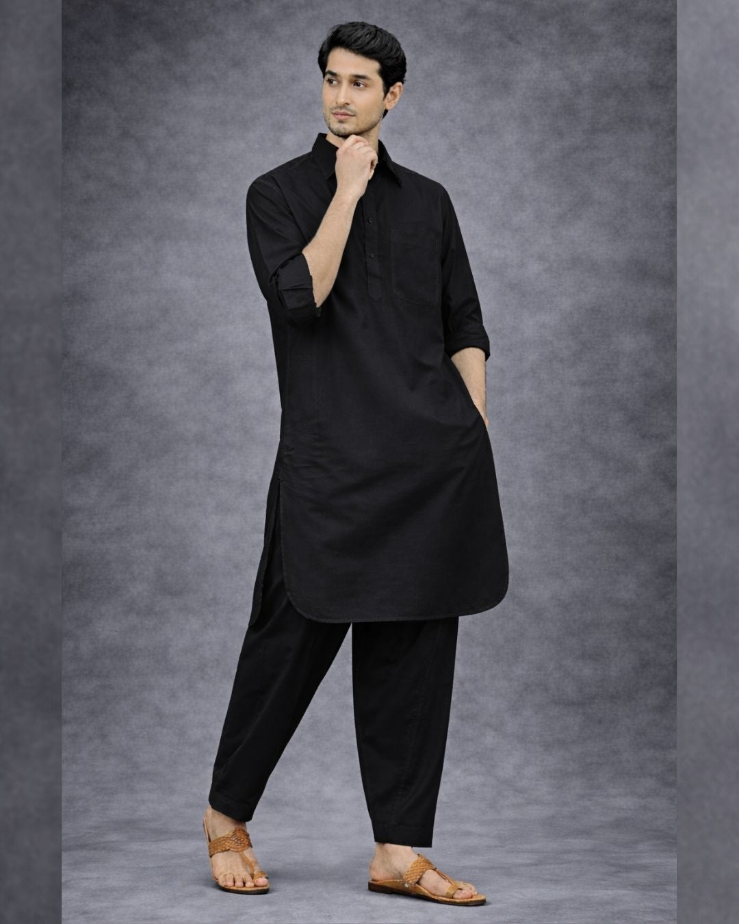 FM - Z Black PATHANI SUIT