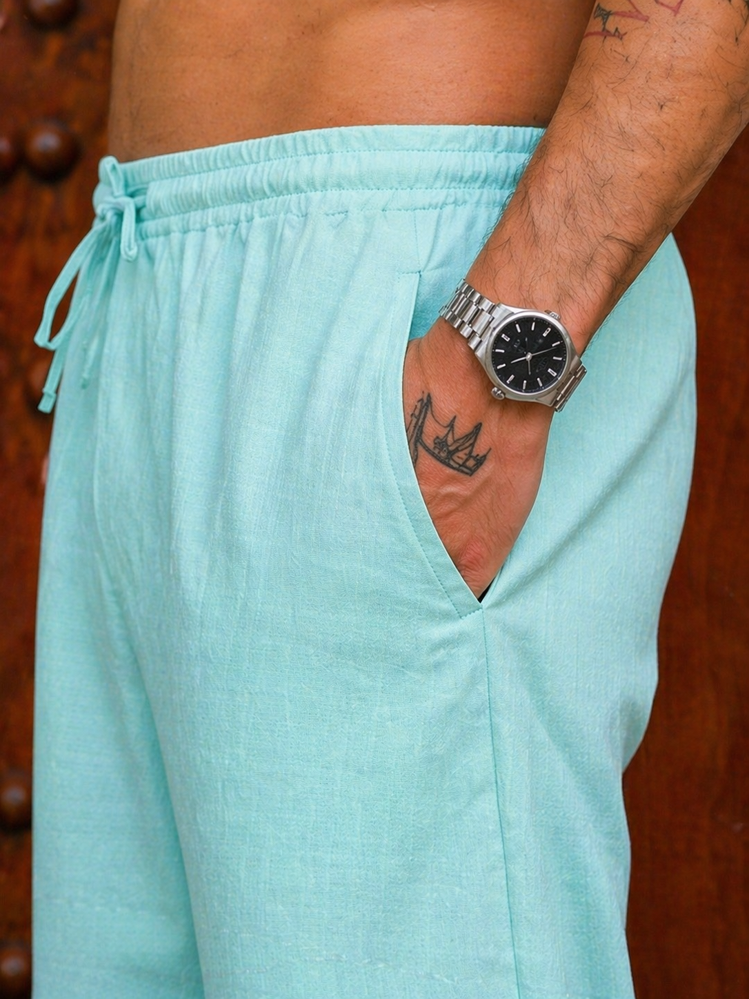 Ice Colour Cotton Linen Trouser