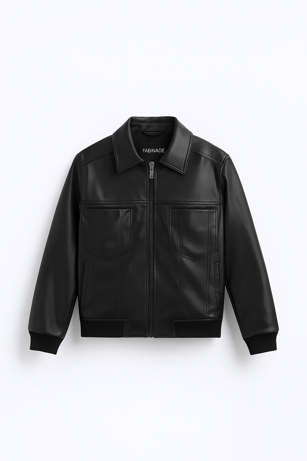 Fabmade Leather Shirt Jacket for Men