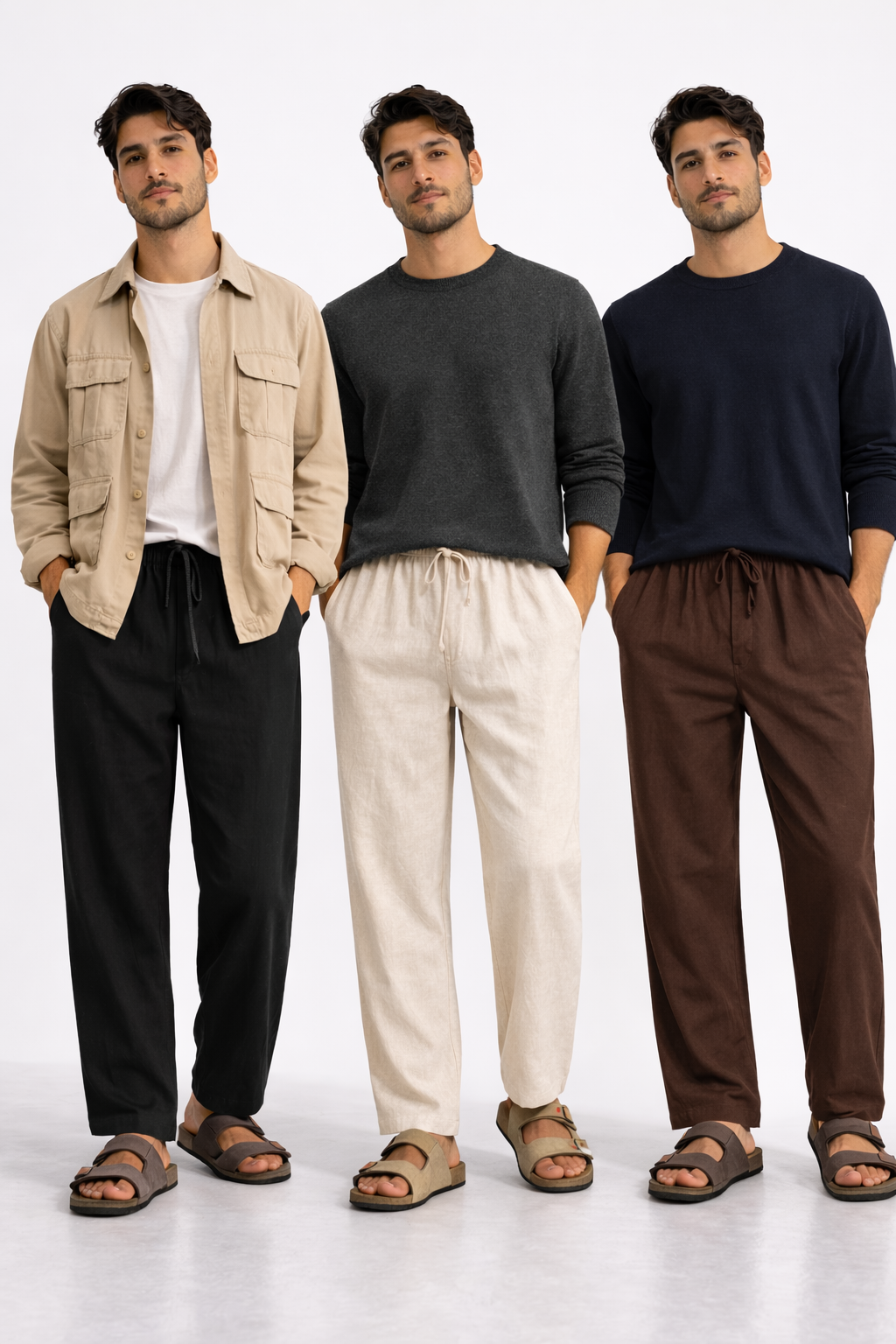 Basic Lenen Pack Linen Pack of 3 Shirts for Men | Premium Combo | Fabmade