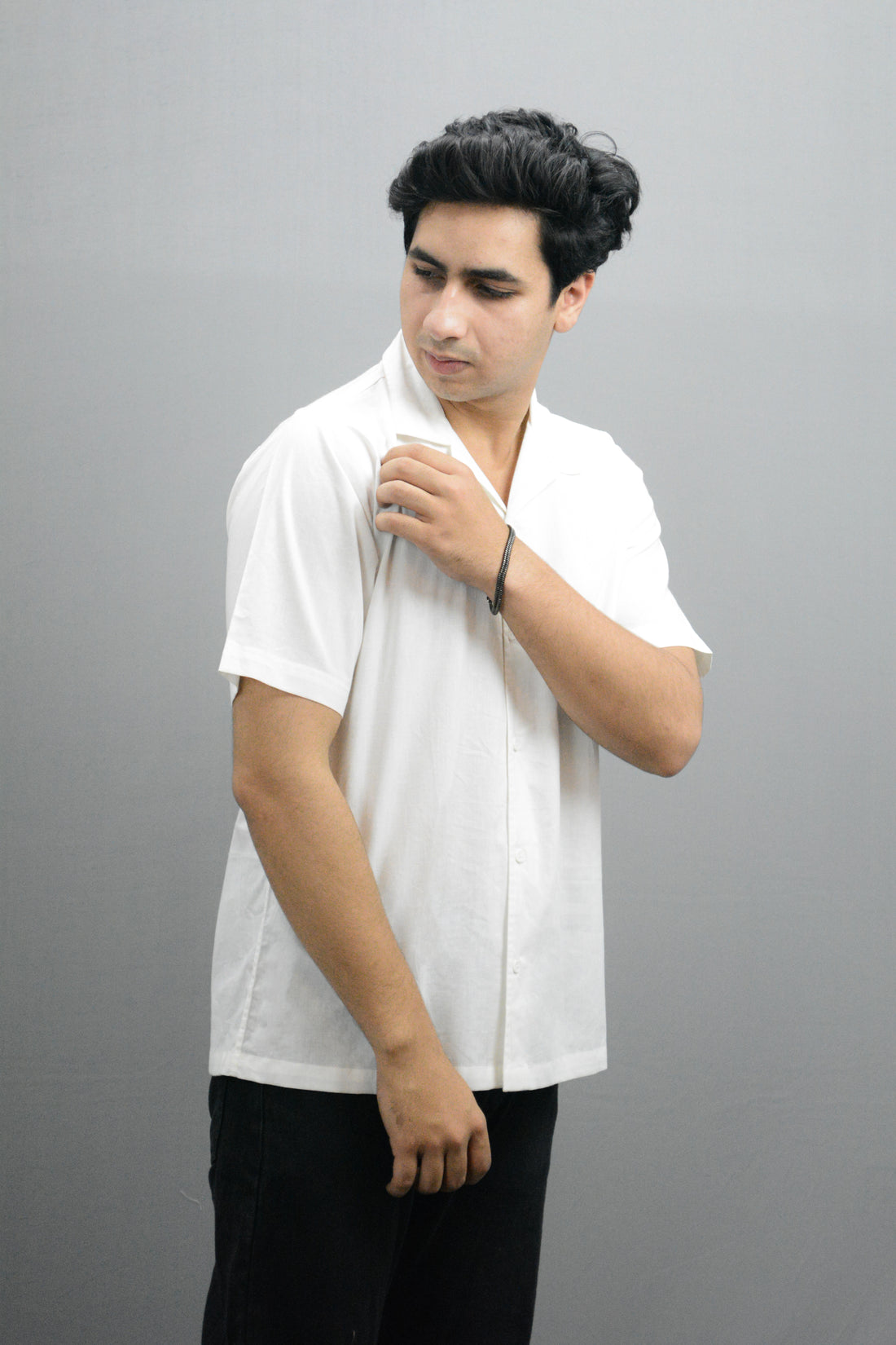 Cotton Open Collar Polo Shirt