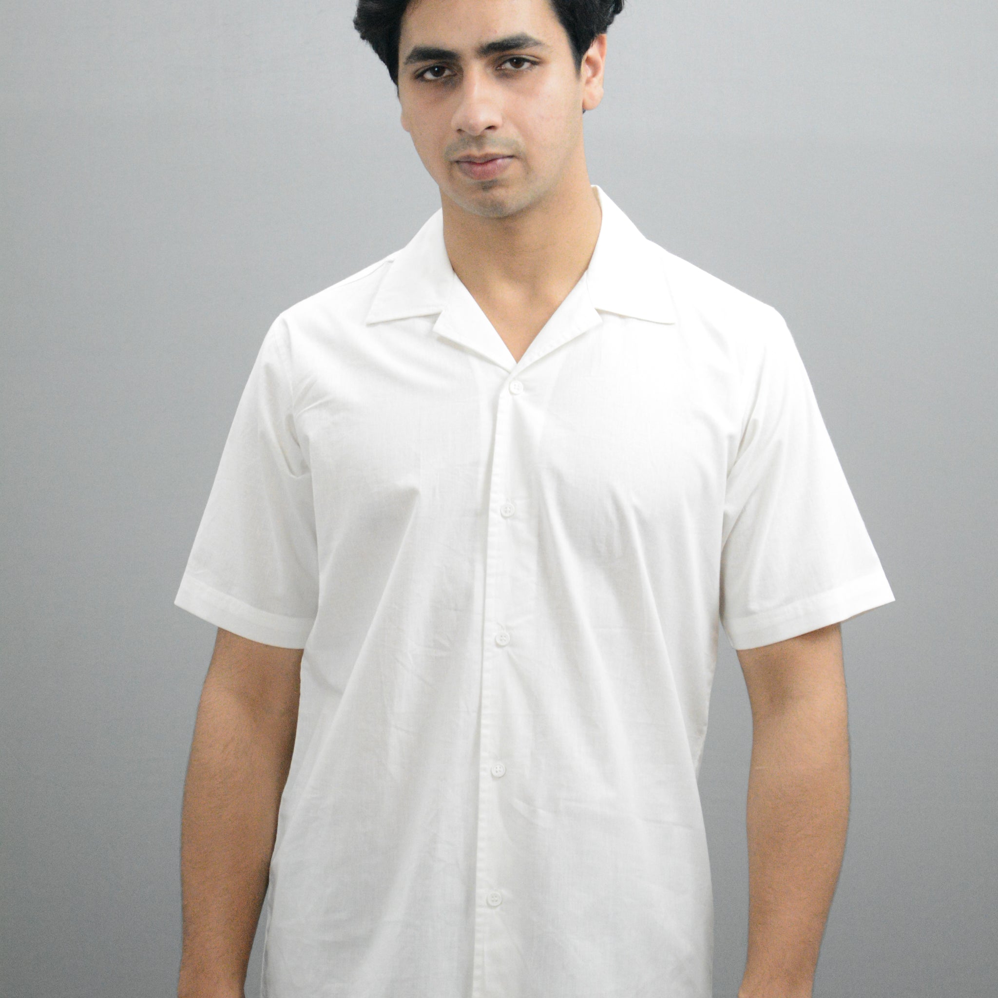 Cotton Open Collar Polo Shirt