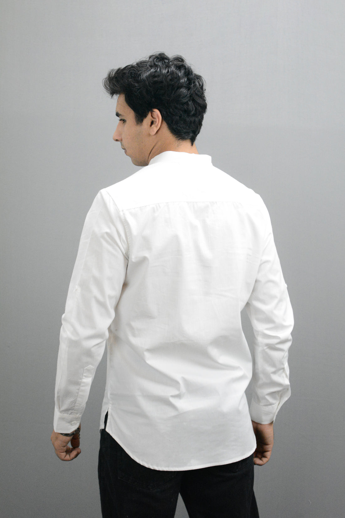 Men White Pure Cotton Short Kurta