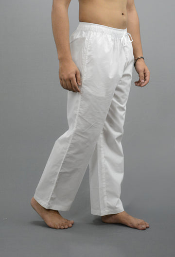 Men Cotton White Pyjama Pant