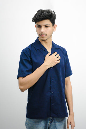 Men’s Navy Blue Resort Shirt