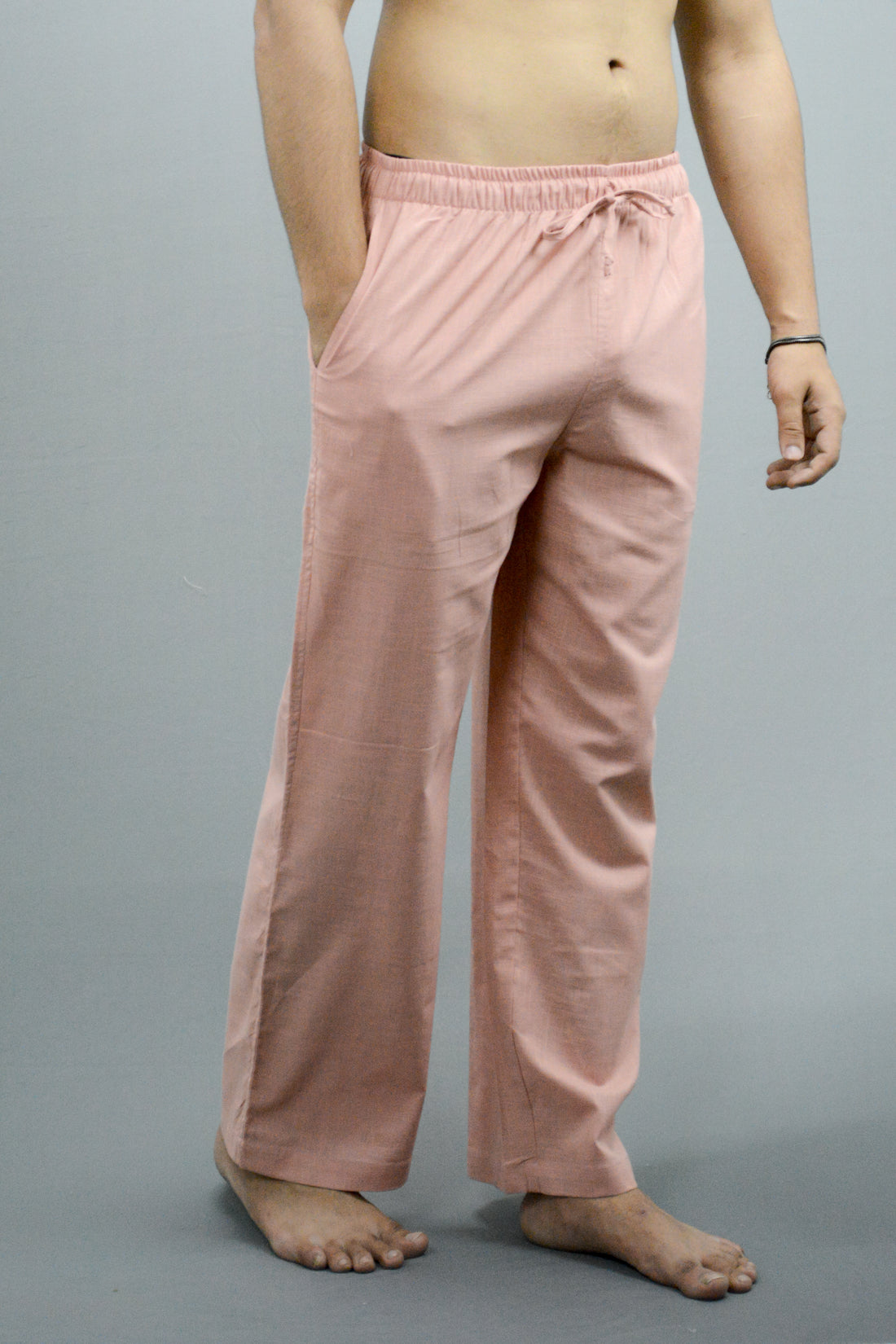 Peach & Beige Combo Linen Pajama