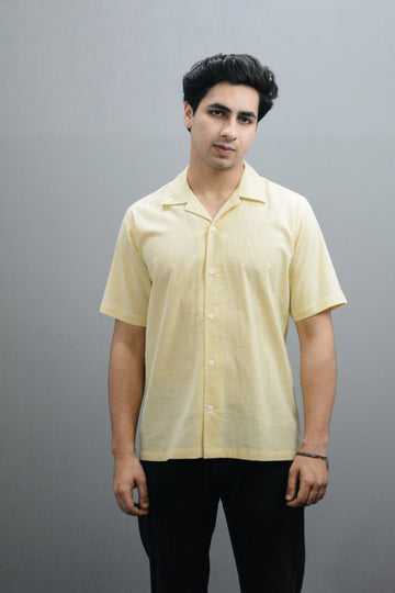 Regular Fit Short-sleeved linen-blend shirt