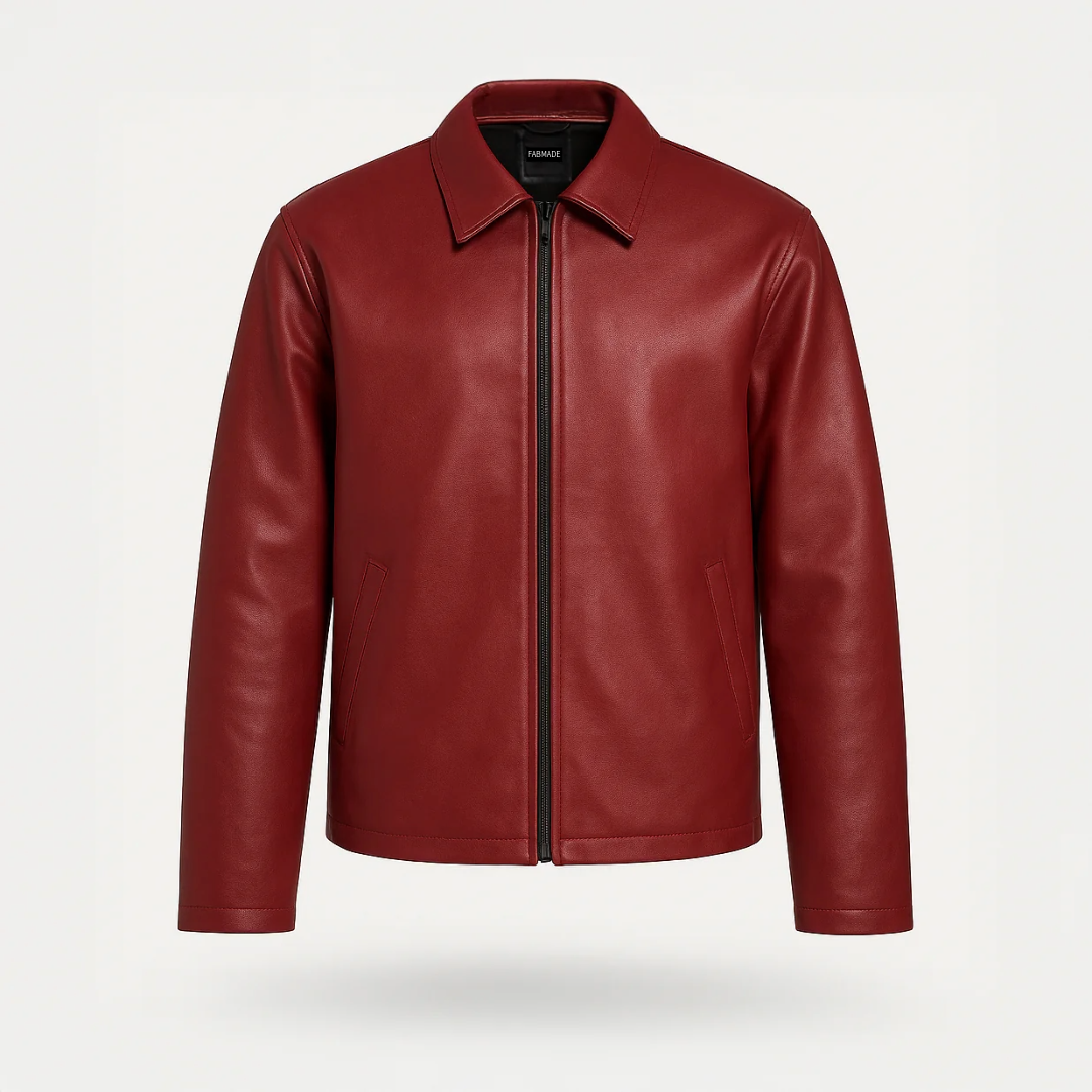 Cherry Luxe Leather Jacket for Men