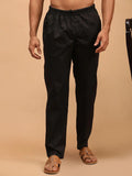 Men's Khaki & Black Cotton Pyjama Combo - Fabmade