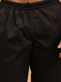 Men's Z-Black Cotton Linen Pyjama - Fabmade