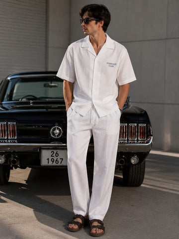 Pure White GT 500 Linen Shirt & Trouser Co-ord Set