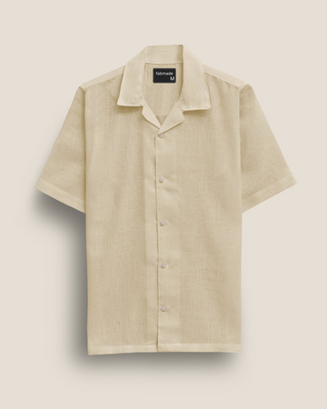 Men’s Beige Cotton Shirt